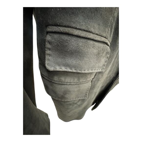 Vintage Ralph Lauren Purple Label 44L Reindeer Suede Chamois Brown Blazer - Picture 3 of 11